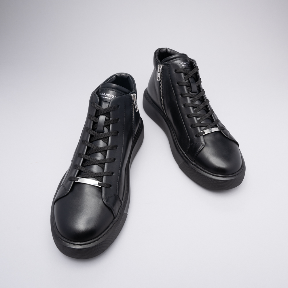Bubu② J726 HARVEY BLACK with zipper – Alexandru Pop Shoes