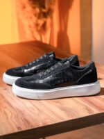 SNEAKERS SINAI CROCO NERO - imagine 2
