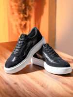 SNEAKERS SINAI CROCO NERO - imagine 4