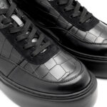SNEAKERS ZANO FULL BLACK CROCO - imagine 5