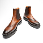 CHELSEA BOOTS COGNAC PATINAT - imagine 2