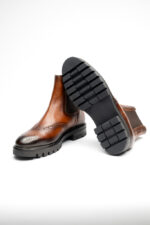 CHELSEA BOOTS COGNAC PATINAT - imagine 3