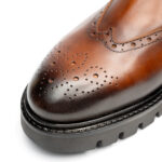 CHELSEA BOOTS COGNAC PATINAT - imagine 4