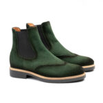 CHELSEA BOOTS GREEN SUEDE - imagine 2