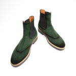 CHELSEA BOOTS GREEN SUEDE - imagine 3