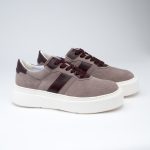 SNEAKERS ZANO 2.0 Taupe Wine Suede by Alexandru Pop - imagine 2