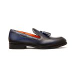 Tassel Loafer Blue Patinat – Pantofi Eleganți din Piele Naturală fără siret