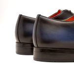 One Piece Blue Patinat – Pantofi Eleganți din Piele Naturală cu Șiret - imagine 5