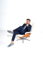 Tassel Loafer Blue Suede – Pantofi Casual din Piele Naturală fără siret - imagine 7